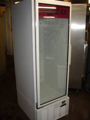 1 door glass commercial ice merchandiser by master-bilt