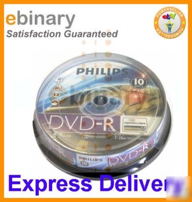 10 blank dvd-r philips lightscribe 4.7GB 16X printable 