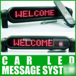 12V led digital car sign light message moving scrolling
