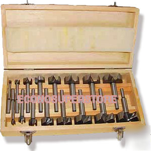 16 pc forstner bit set woodworking wood drill bits 