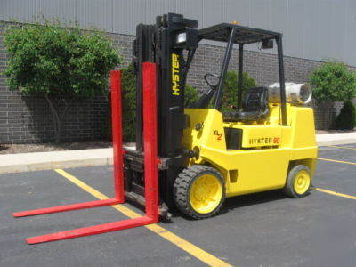 2000 hyster 8,000 lb fork lift truck forklift 8000 