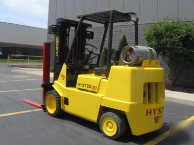 2000 hyster 8,000 lb fork lift truck forklift 8000 