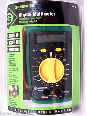 Greenlee digital multimeter dm-40 leads probes nip temp