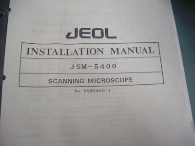 Working jeol jsm 5400 scanning electron microscope