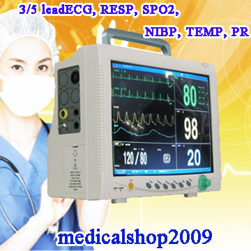 New ce icu patient monitor ecg,nibp,SPO2 pr, resp,temp 