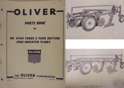 Oliver 5440 3- & 4-bottom moldboard plow parts manual