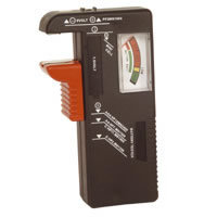 Universal battery tester, aa/aaa/c/d/button cell and 9V