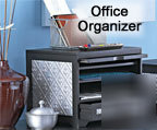  wood/metal office desk top organizer 