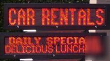 Double sided 1.25' x 5' outdoor led sign 4