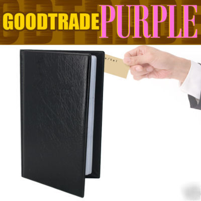 120 sheets leatherette business name card holder book