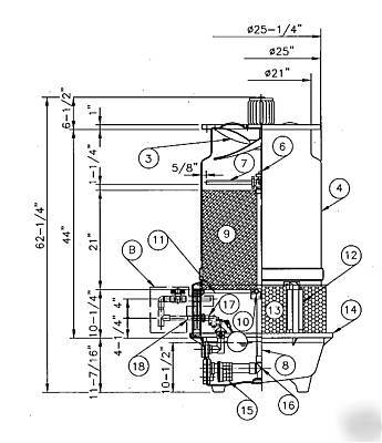 Cooling tower 5 nominal tons non-corrosive w/warranty 