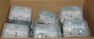 Raco 8191 4 inch square side knockouts steel box