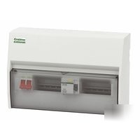 Crabtree 10-way fullyinsulated split load consumer unit