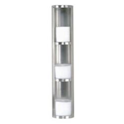 Cup lid organizer tubular 3 section stainless steel