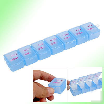 Electronic components blue plastic clear organizer case