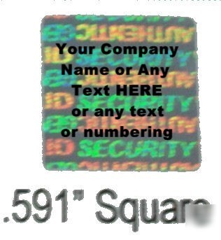 1000 holographic security square hologram label te