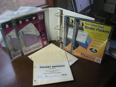 2 inch avery view 3 ring binder w/30 pocket/dividers