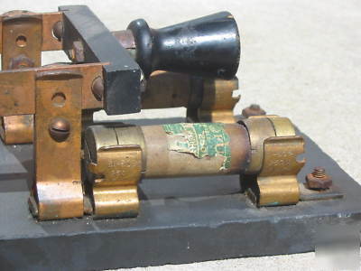Antique c.e.m. 60A,250V fused shut-off switch w/slate
