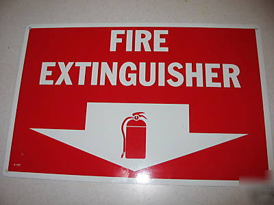 Fire extinguisher, sign, aluminum