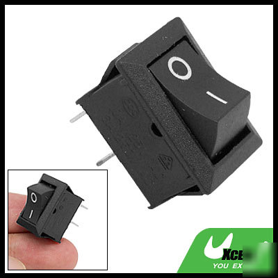 New black 2 terminals prongclip-in on-off rocker switch 