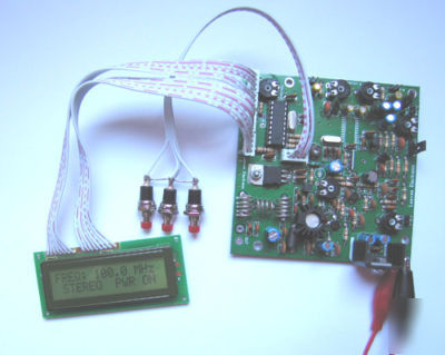 Pll fm stereo transmitter with lcd 87,5-108 mhz 1 watt