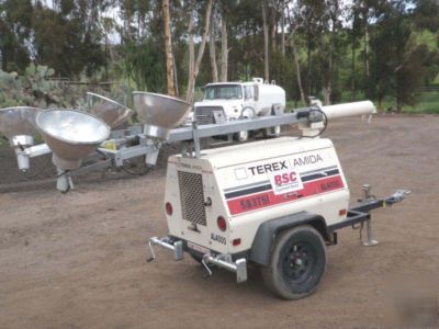 Terex amida portable diesel light tower generator works