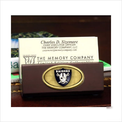 The memory company oakland raiders business card holder
