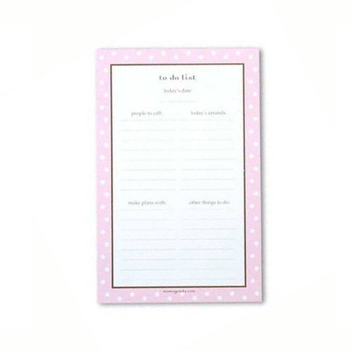 To do list pads by momagenda in pink polda dots