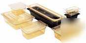 Cambro h-pan 1/6 size black food pan 6IN |6 ea|