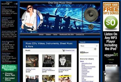 Music cd & MP3 & instruments website guitars & more