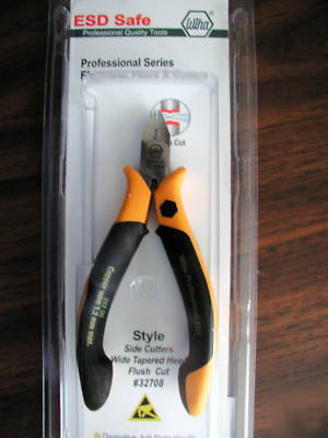 Wiha esd safe precision side cutters flush cut 32708