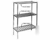 New adjustable tubular aluminum shelving - 36''