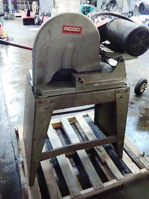 Ridgid abrasive metal saw chop cut off shop 3 phase 