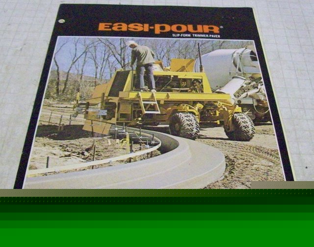 Easi-pour 1973 slip-form trimmer-paver sales brochure