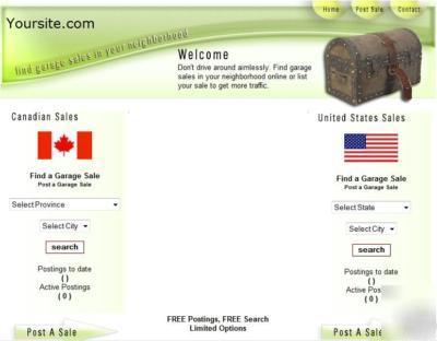 Garage sale website ***1 year free hosting***