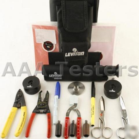 Leviton fiber optic tool kit with 200X fiberscope