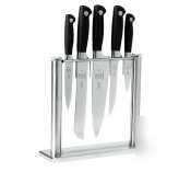 New genesis 6-piece knife glass block set