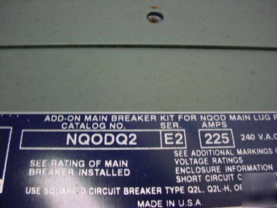 Square d 225 amp electric service panel w/ 30 breaker s