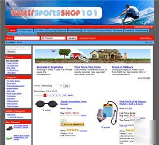 Water sports store - website business for sale + domain