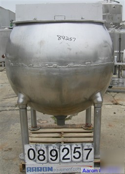 Used: groen inclined agitated kettle, 250 gallon, model