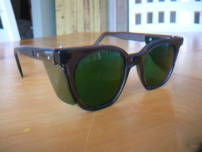 Vintage safety glasses welding 2.5 green lens 