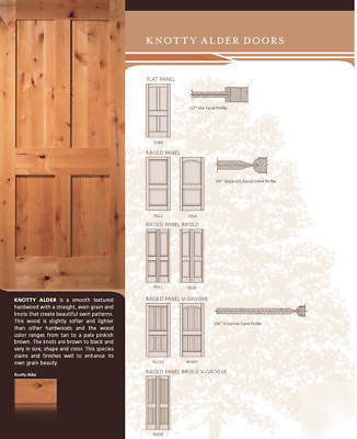 2 panel square panel knotty alder solid core wood doors