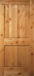 2 panel square panel knotty alder solid core wood doors