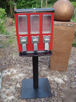 8 triple head metal candy gumball vending machines vgc