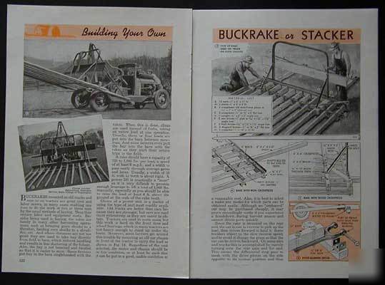 Buckrake wood & metal frame & auto parts howto plans