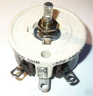 Clarostat wirewound rheostat 10000 ohms - 50 watts 