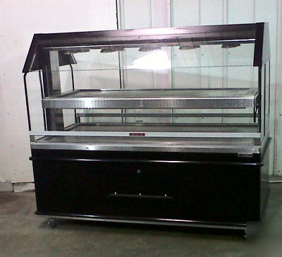 Custom deli's heated, hot, merchandizer, display 2 teir