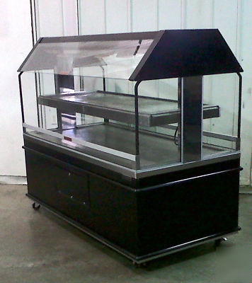 Custom deli's heated, hot, merchandizer, display 2 teir