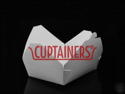 Fold pak - bio pak white 2 paper container