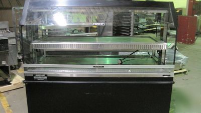 Hot food chicken bbq ribs hot bar display merchandiser